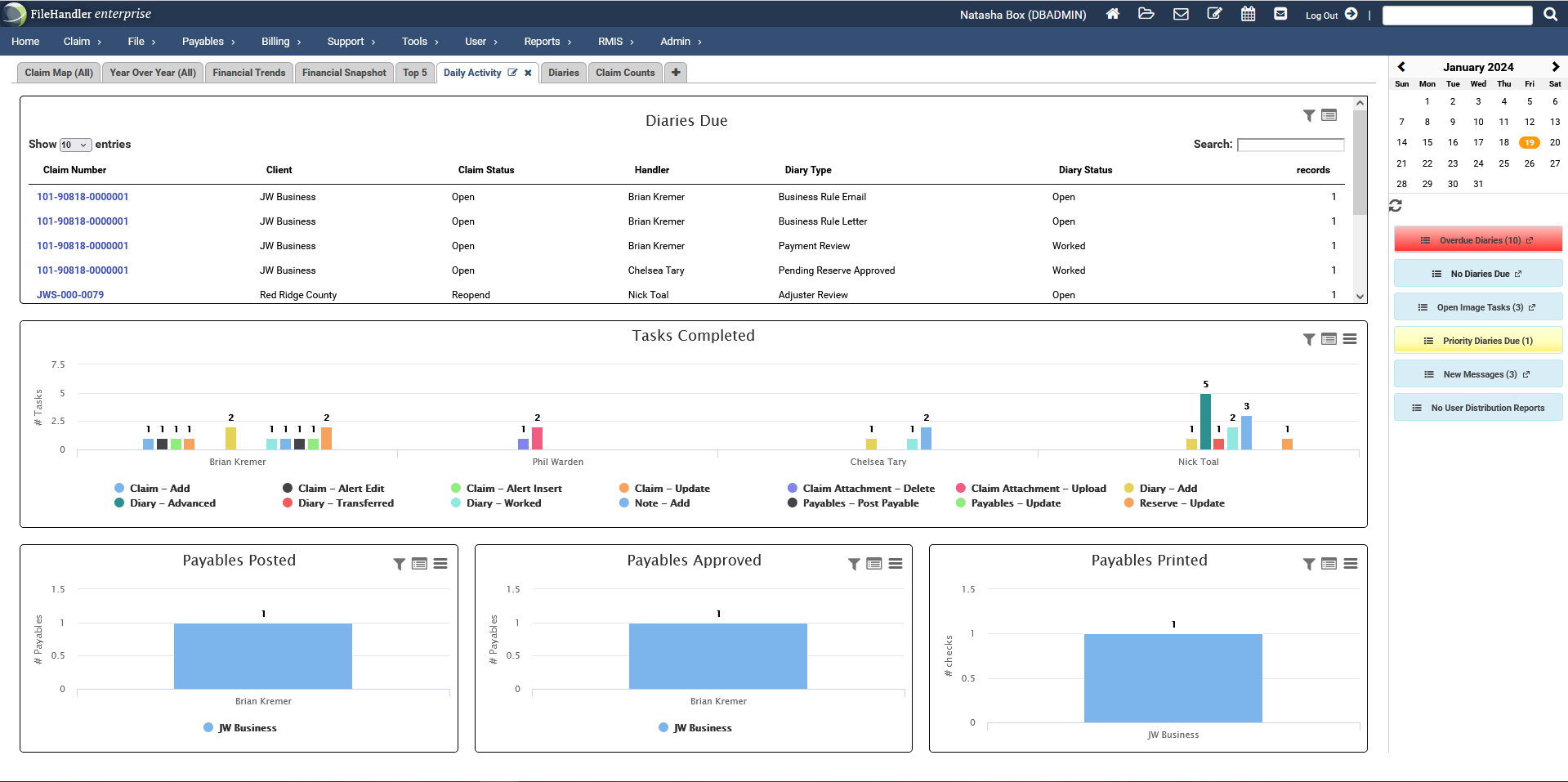 screenshot of FileHandler Enterprise